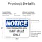 Signmission Food Preparation Area Raw Meat Only, 10 in W x Rectangle, Plastic OS-2PACK-NS-P-710-L-15715 - alternate 2
